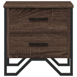 Berkfield Bedside Cabinet Brown Oak 40X41X40 Cm Engineered Wood - thumbnail 5