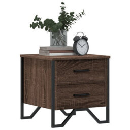 Berkfield Bedside Cabinet Brown Oak 40X41X40 Cm Engineered Wood - thumbnail 4