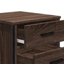 Berkfield Bedside Cabinet Brown Oak 40X41X40 Cm Engineered Wood - thumbnail 9