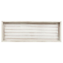 Urbn-Living Urbnliving 40Cm Width Wooden Distressed Shabby Chic Grey Candle Light Tray Design Table Decoration - thumbnail 2