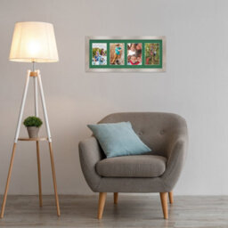 AK Frames 50X20Cm Aluminum Modern Multi Photo Frame With Emerald Mount - Holds 4 Apertures (4X) 6X4 Photos - thumbnail 3