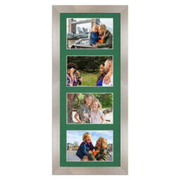 AK Frames 50X20Cm Aluminum Modern Multi Photo Frame With Emerald Mount - Holds 4 Apertures (4X) 6X4 Photos - thumbnail 1