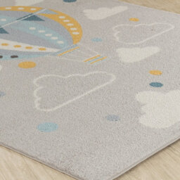 Livabliss Ankara-Kids Multicoloured Grey Blue Washable Rug For Children's Rooms 160 X 213 Cm Easy Care, Non Shedding - thumbnail 6