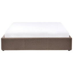 Beliani Ottoman Bed Without Headboard Boucle Dinan 140 X 200 Cm (Eu Double) Taupe - thumbnail 8