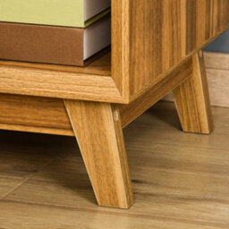 Wyld Haus Fatoco Set Of 2 Walnut Brown Wooden Bedside Tables With Drawer And Shelf - thumbnail 8