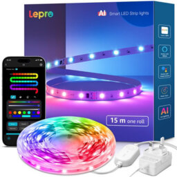 Lepro S1 Ai Smart Led Strip Light 15M Rgb+Ic, App & Voice Control, Works With Alexa, Google Home, Music Sync, Diy Rainbow Chasing - thumbnail 1