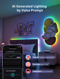Lepro S1 Ai Smart Led Strip Light 15M Rgb+Ic, App & Voice Control, Works With Alexa, Google Home, Music Sync, Diy Rainbow Chasing - thumbnail 3