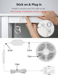 Lepro S1 Ai Smart Led Strip Light 15M Rgb+Ic, App & Voice Control, Works With Alexa, Google Home, Music Sync, Diy Rainbow Chasing - thumbnail 9