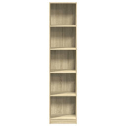 Berkfield Bookcase Sonoma Oak 40X24X176 Cm Engineered Wood - thumbnail 4