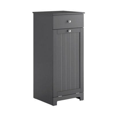 Sobuy Low Bathroom Cabinet With 1 Drawer 40X38X91Cm Modern Bzr21-Ii-Dg - image 1