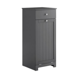 Sobuy Low Bathroom Cabinet With 1 Drawer 40X38X91Cm Modern Bzr21-Ii-Dg - thumbnail 1