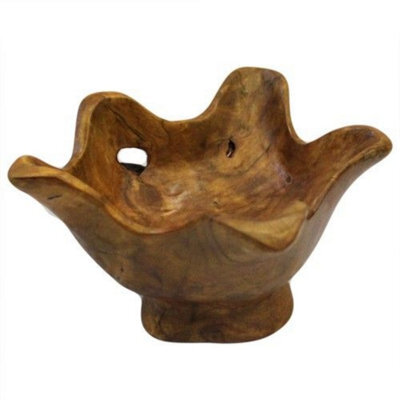 Hand-Carved Teak Root Bowls - Unique Natural Artful Decor & Serveware