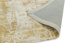 Gold Viscose Easy To Clean Abstract Handmade , Luxurious , Modern Rug For Living Room, Bedroom - 200Cm X 290Cm - thumbnail 5