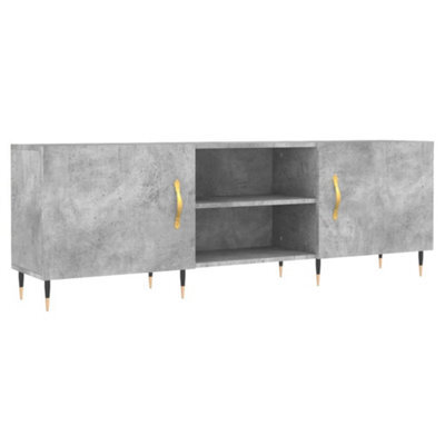 Berkfield Sturdy Tv Cabinet Concrete Grey 150X30X50 Cm Engineered Wood