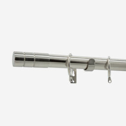 Stainless Steel 28mm Barrel Fixed Length Metal Curtain Pole  100Cm - thumbnail 2