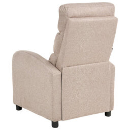 Beliani Recliner Chair Otus Fabric Taupe - thumbnail 8