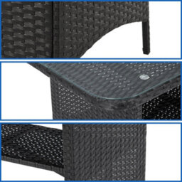 Evre Anthracite Florence Garden Rattan Furniture Dining Set 4 Piece Seat Chair Outdoor Wicker Cover - thumbnail 8