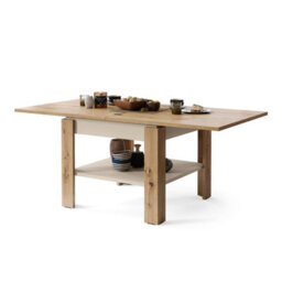 Heze Furniture Leo Modern Extending Coffee Table - Artisan Oak & Beige - thumbnail 2