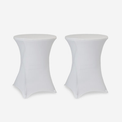 Sweeek. Pair Of Protective Covers For Event Tables Gala White 80X80X110 Cm - image 1