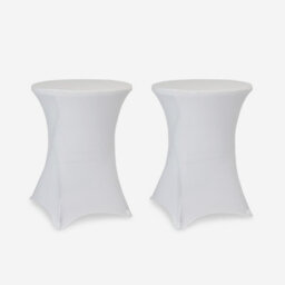 Sweeek. Pair Of Protective Covers For Event Tables Gala White 80X80X110 Cm - thumbnail 1