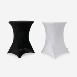 Sweeek. Pair Of Protective Covers For Event Tables Gala White 80X80X110 Cm - thumbnail 4