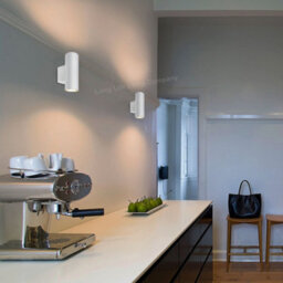 Long Life Lamps Company Matt White Finish Stainless Steel Up Down Wall Light Gu10 Ip20 Indoor Use Zlc056W - thumbnail 6