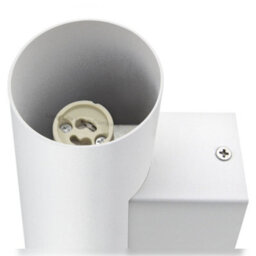 Long Life Lamps Company Matt White Finish Stainless Steel Up Down Wall Light Gu10 Ip20 Indoor Use Zlc056W - thumbnail 5