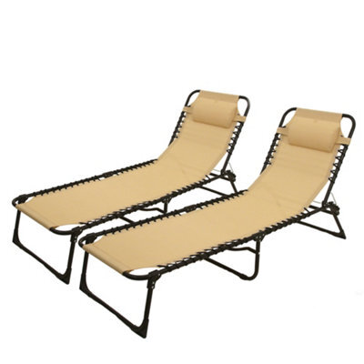 Solterra Taupe Garden Sun Lounger - Two Pack - image 1
