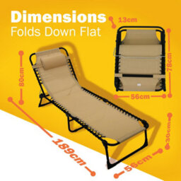 Solterra Taupe Garden Sun Lounger - Two Pack - thumbnail 3