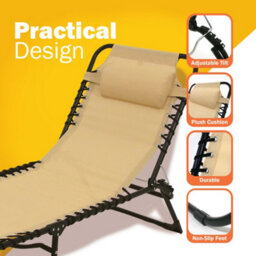 Solterra Taupe Garden Sun Lounger - Two Pack - thumbnail 4