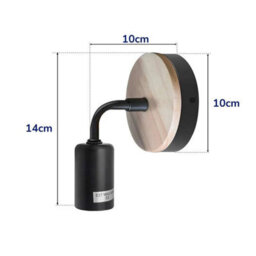 Matt Black Antique Brass Effect Wired Wall Light - thumbnail 2
