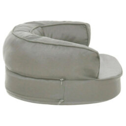 Berkfield Ergonomic Dog Bed Mattress 60X42 Cm Linen Look Grey - thumbnail 4