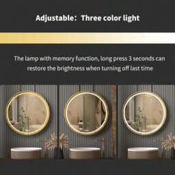 Luvodi 600mm Round Led Illuminated Bathroom Mirror Demister Aluminum Framed, Wall Switch Or Plug-In - thumbnail 4