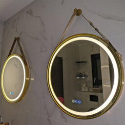 Luvodi 600mm Round Led Illuminated Bathroom Mirror Demister Aluminum Framed, Wall Switch Or Plug-In - thumbnail 1