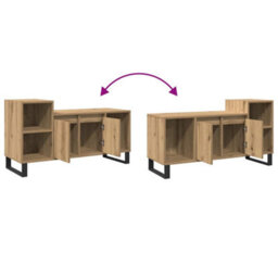 Berkfield Stylish Tv Cabinet Artisan Oak 100X35X55 Cm Engineered Wood - thumbnail 8