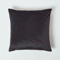 Homescapes Hot Pink Tropical Leaf Velvet Cushion 46 X 46 Cm - thumbnail 2