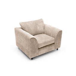 Abakus Direct Harriet Crushed Chenille Armchair Chair In Cream - thumbnail 6