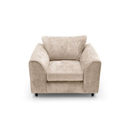 Abakus Direct Harriet Crushed Chenille Armchair Chair In Cream - thumbnail 5