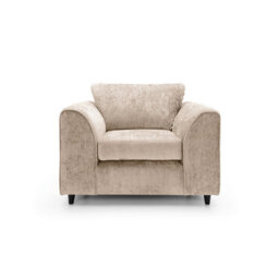 Abakus Direct Harriet Crushed Chenille Armchair Chair In Cream