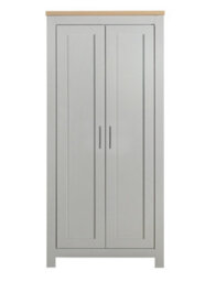 Birlea Highgate 2 Door Wardrobe Grey & Oak - thumbnail 9