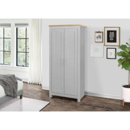 Birlea Highgate 2 Door Wardrobe Grey & Oak - thumbnail 1