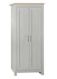 Birlea Highgate 2 Door Wardrobe Grey & Oak - thumbnail 2