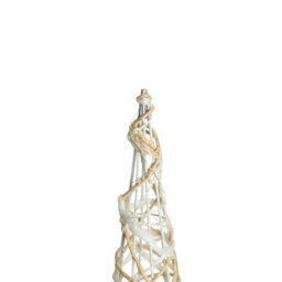 Beliani Set Of 3 Christmas Decorations Tuelso Christmas Tree 60/80/100 Cm White/ Gold - thumbnail 6