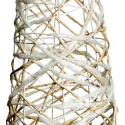 Beliani Set Of 3 Christmas Decorations Tuelso Christmas Tree 60/80/100 Cm White/ Gold - thumbnail 7
