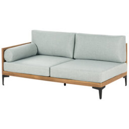 Beliani Garden Corner Sofa 4 Seater Cavezzo Left Hand Certified Acacia Wood Grey - thumbnail 4