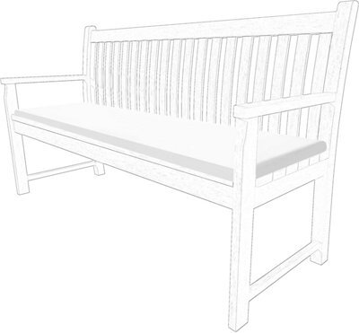 istyle mode 2 Seater Garden Bench Cushion Seatpad Indoor & Outdoor Use - White - image 1