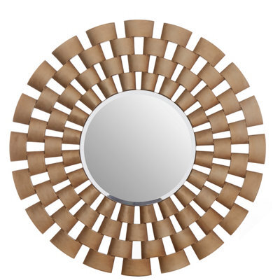 Orsina Geela Wall Mirror, Silver, Glass, Wood - image 1