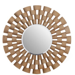 Orsina Geela Wall Mirror, Silver, Glass, Wood