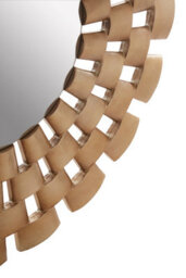 Orsina Geela Wall Mirror, Silver, Glass, Wood - thumbnail 4