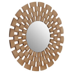 Orsina Geela Wall Mirror, Silver, Glass, Wood - thumbnail 2